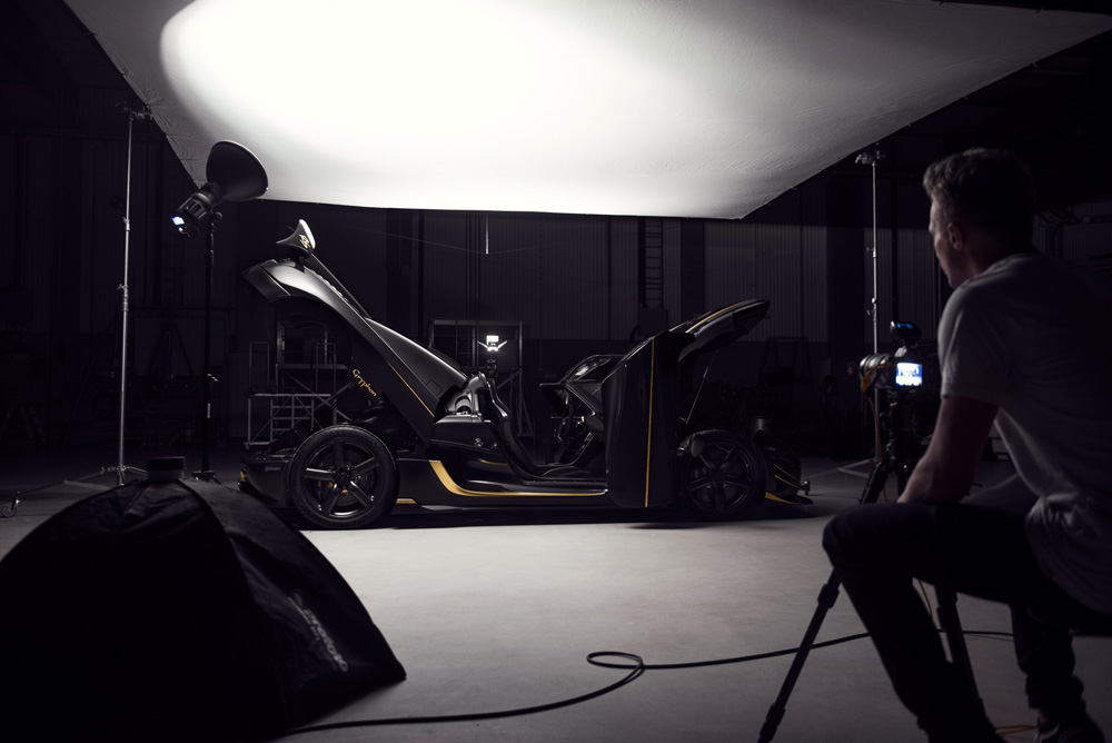 Behind the scenes från plåtning åt Koenigsegg